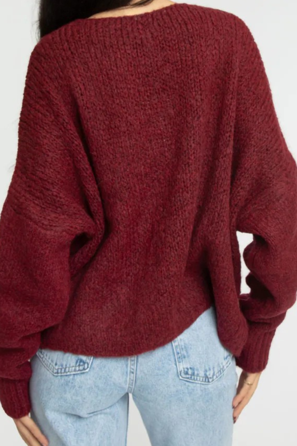 V veida kakla izgriezuma kardigans ar bantīti