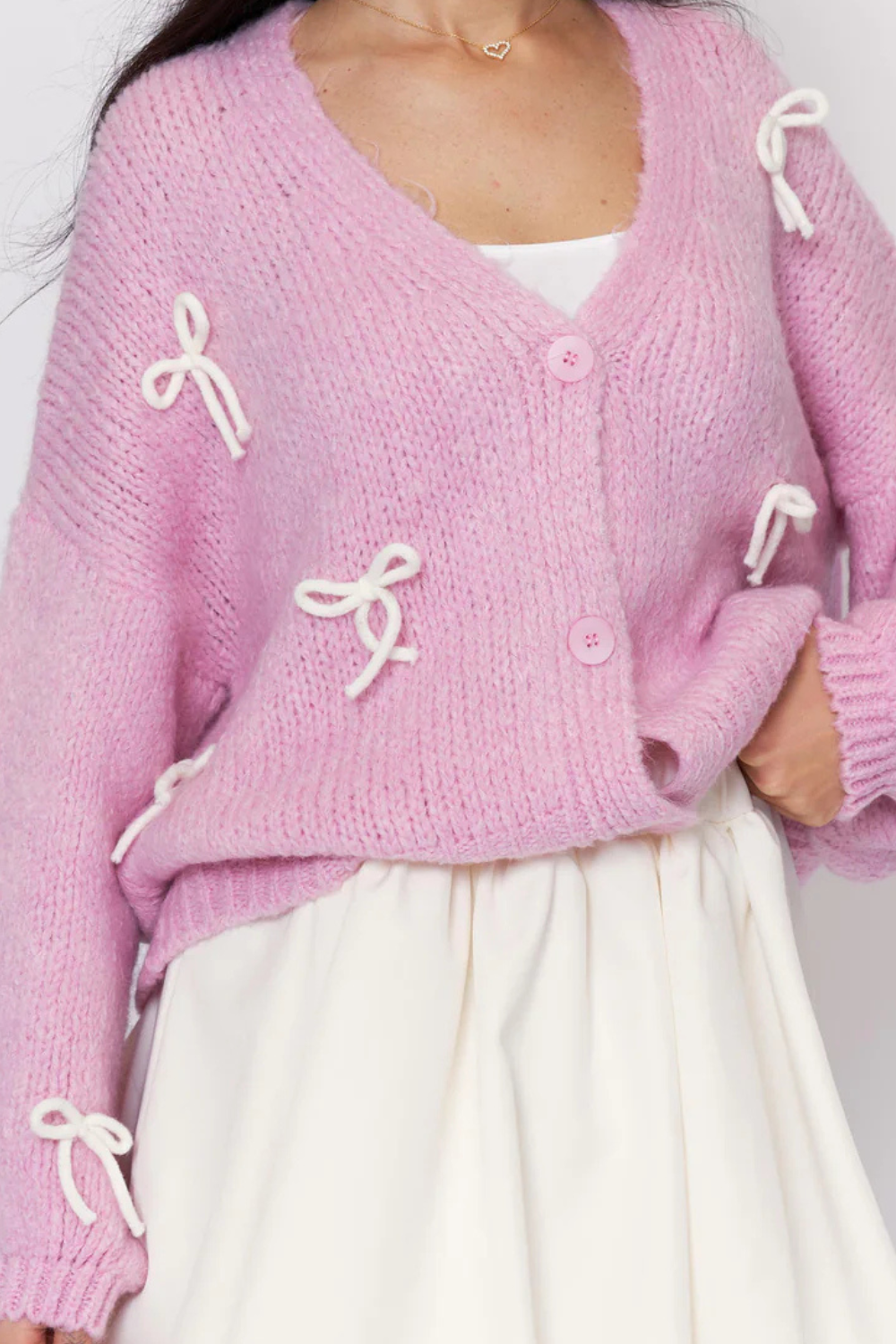 Liela izmēra mini kardigans ar bantīti