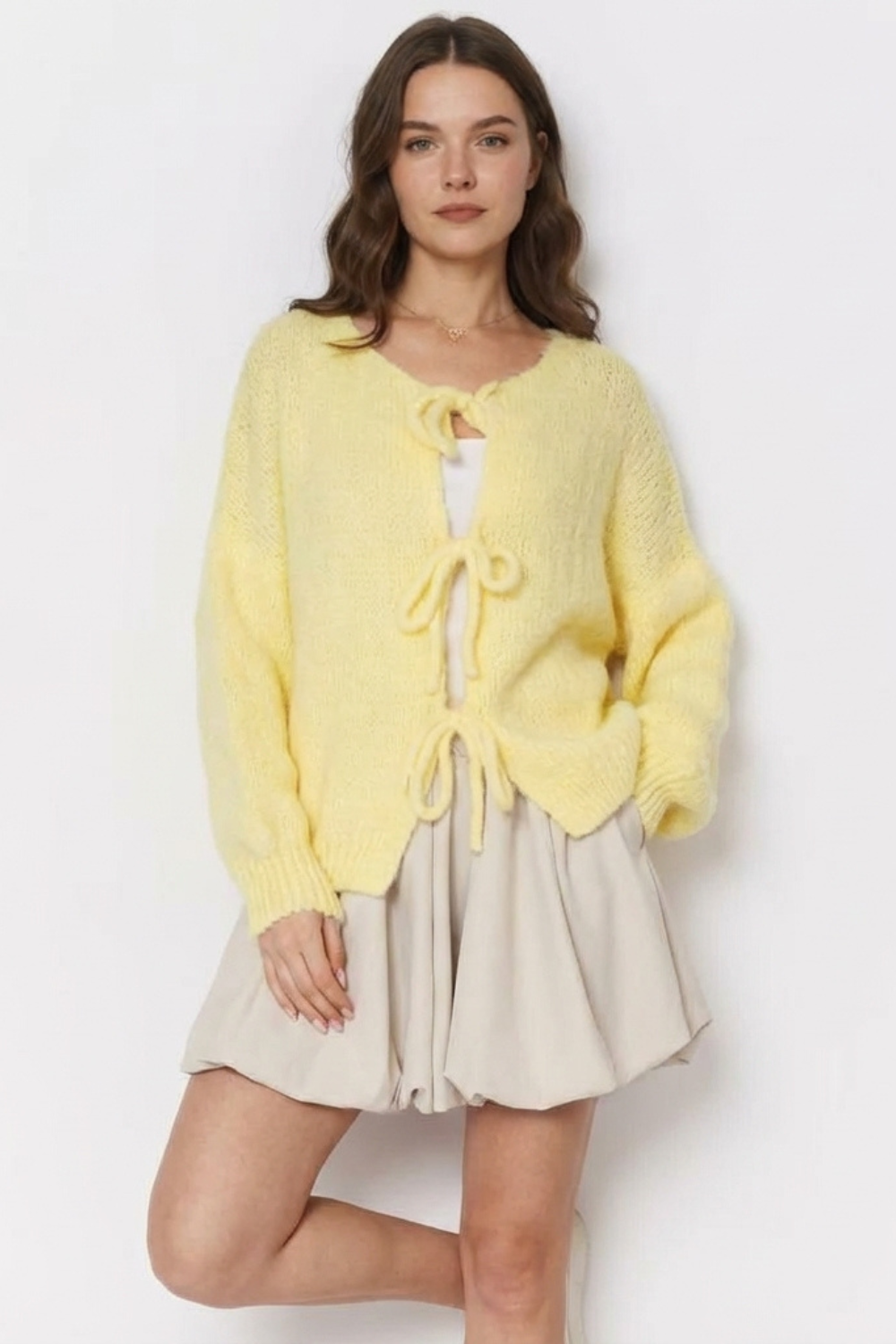 Liela izmēra kardigans ar lokiem