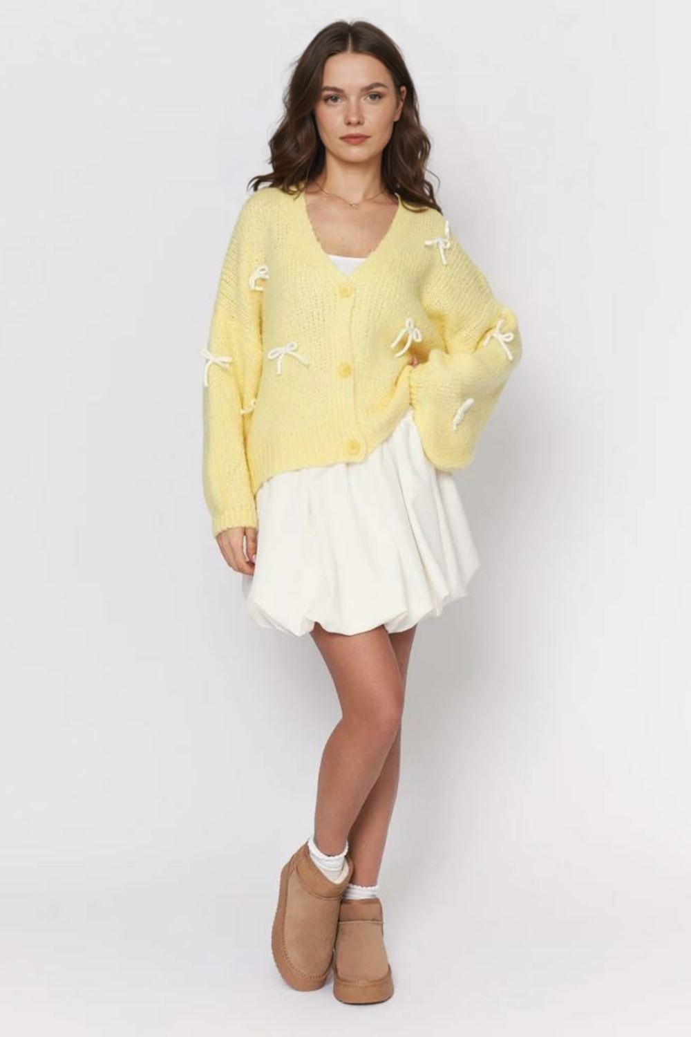 Liela izmēra mini kardigans ar bantīti