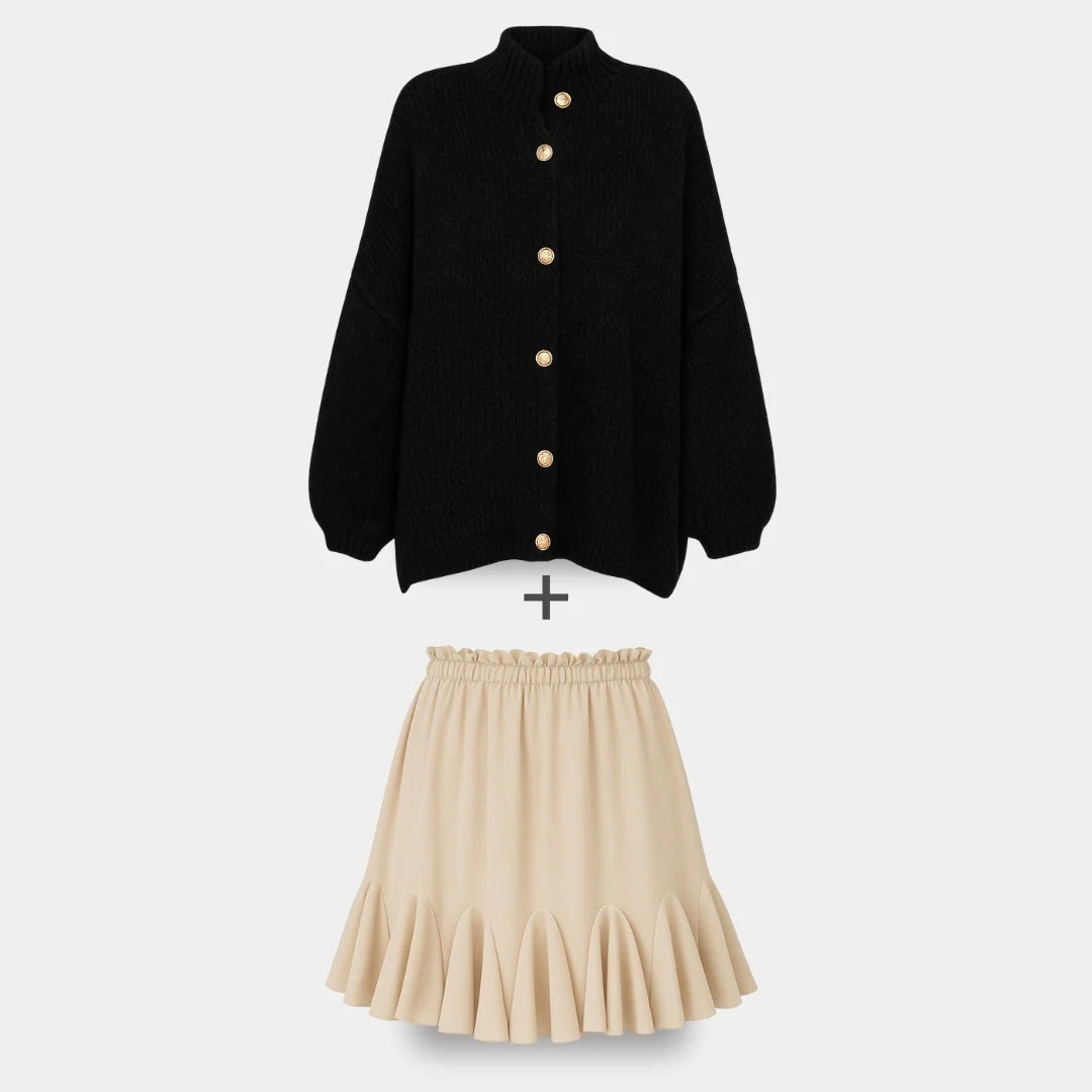 Ierobežota komplekta oversized kardigan CozyGlam & Rock Summer