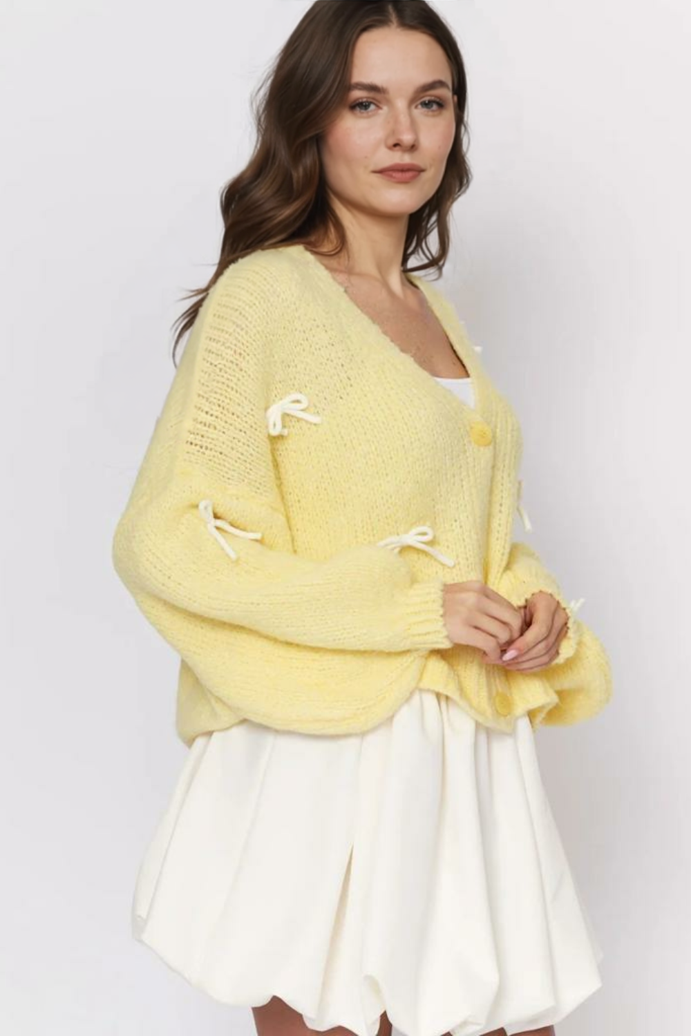 Liela izmēra mini kardigans ar bantīti