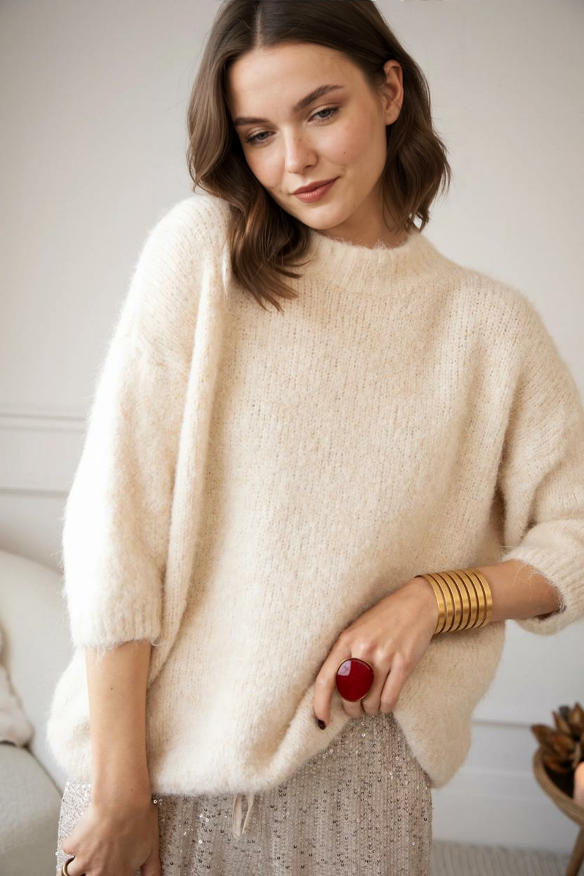 Baggy Babette Beige - Džemperis