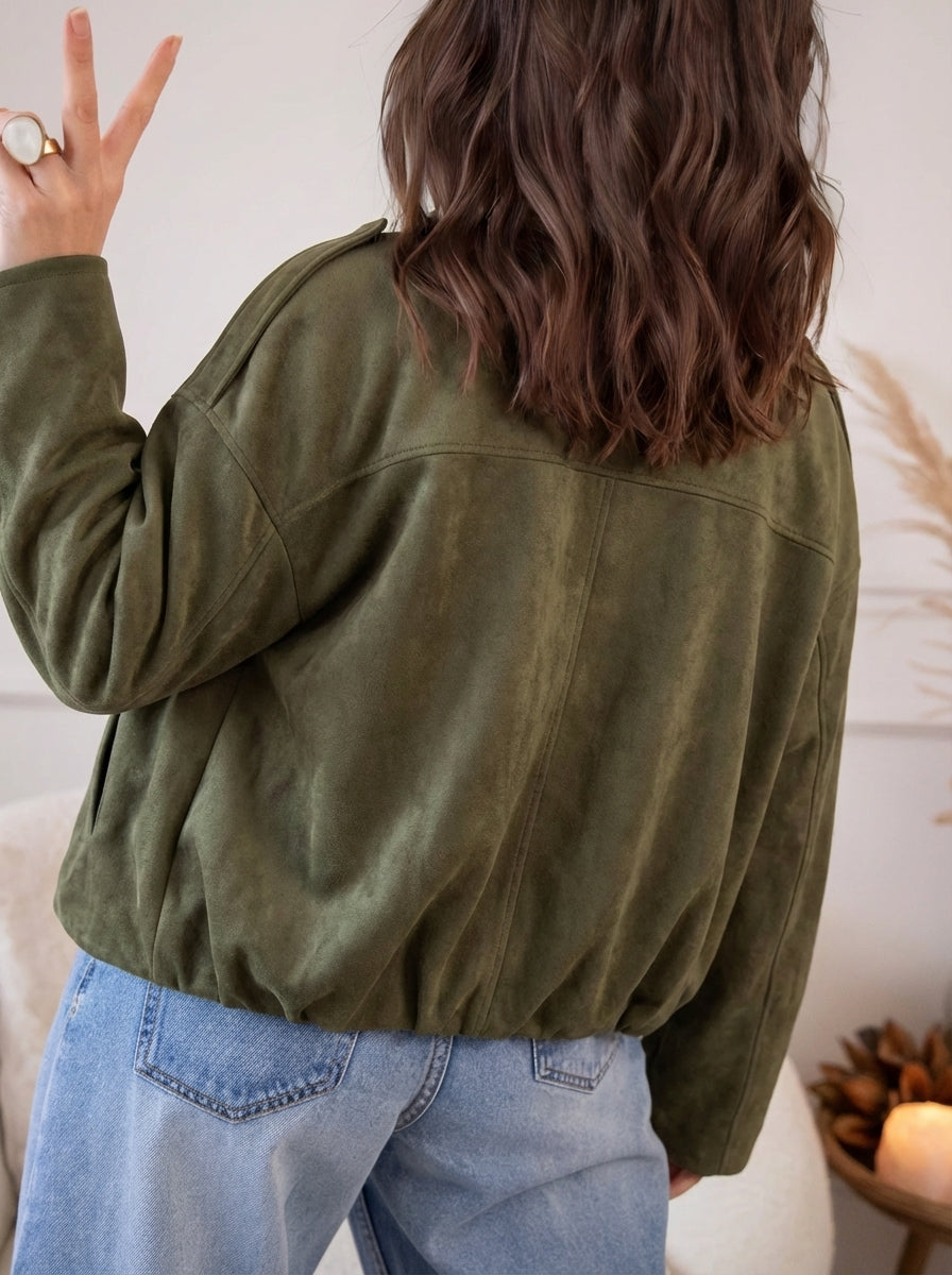 Lara zamšādas bomberjaka