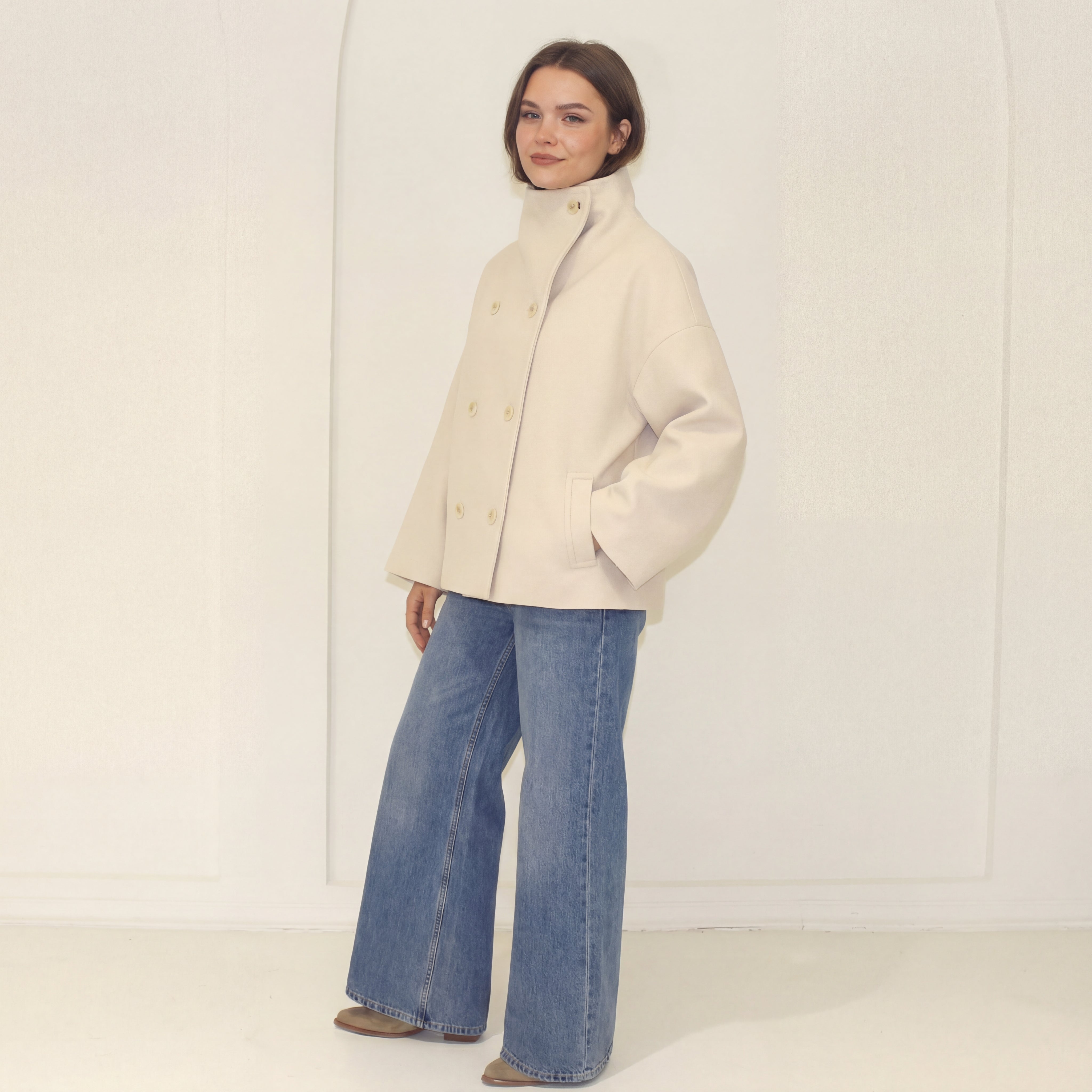 Clarissa jaka ar stāvapkakli