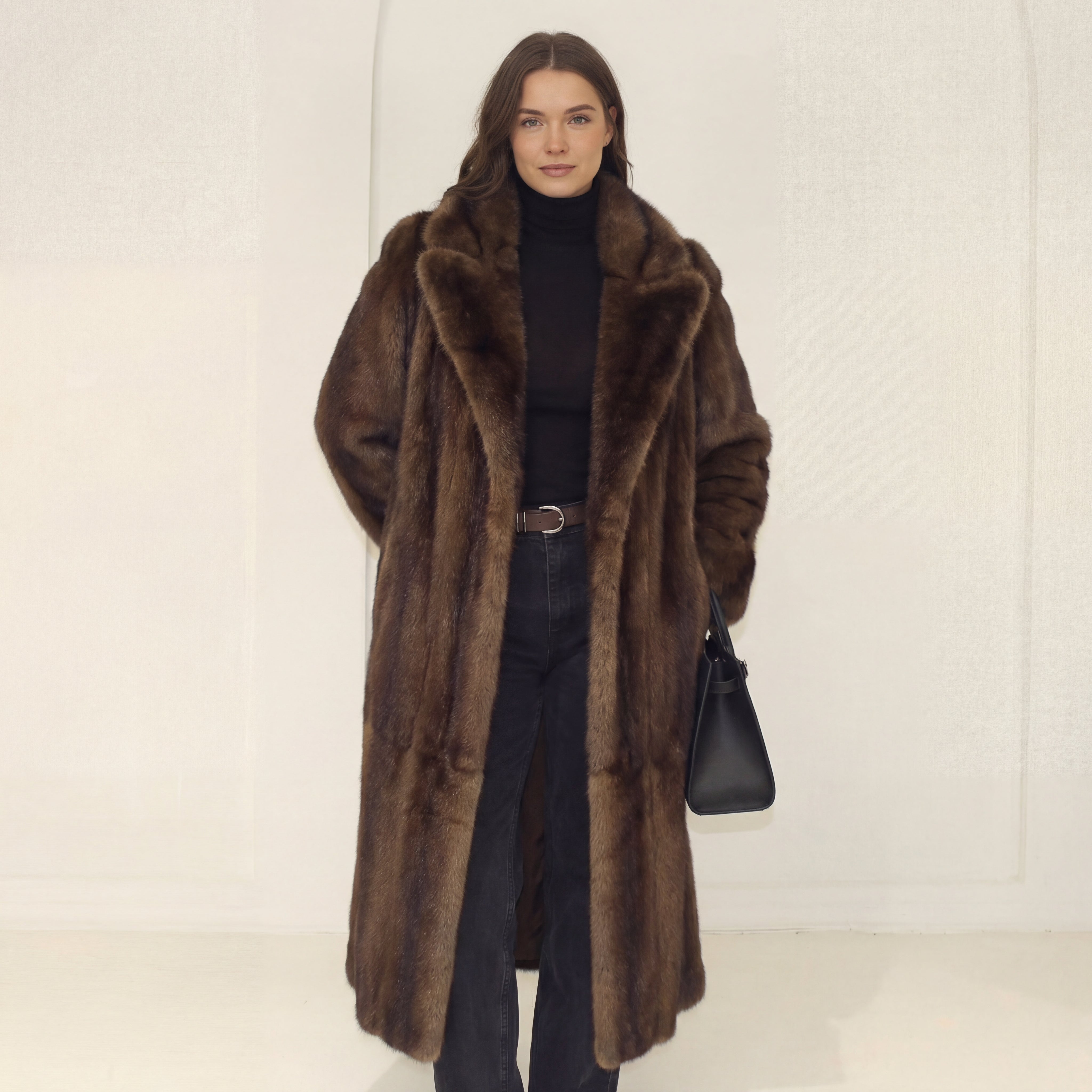 Lucie maksi mētelis no mākslīgās kažokādas