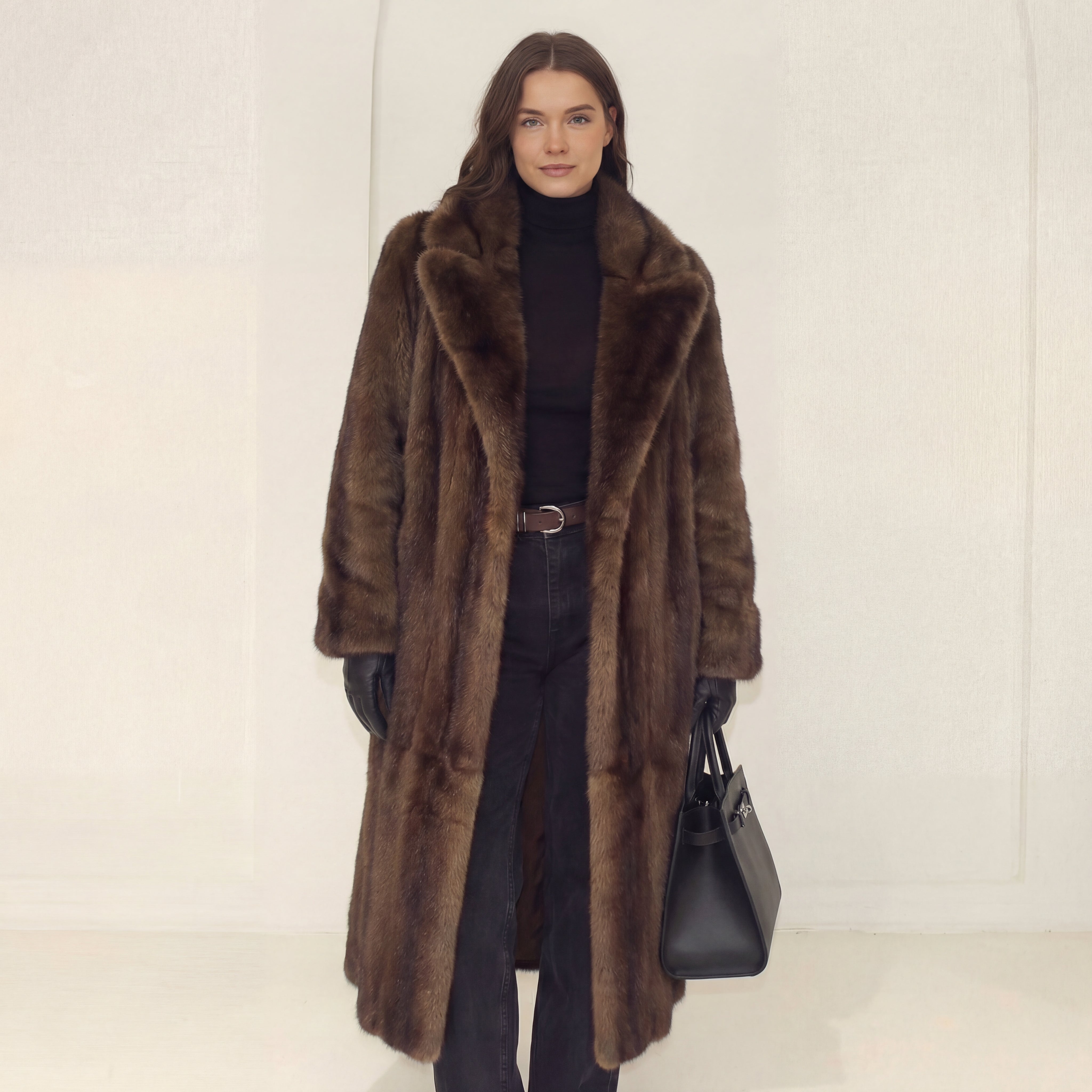 Lucie maksi mētelis no mākslīgās kažokādas