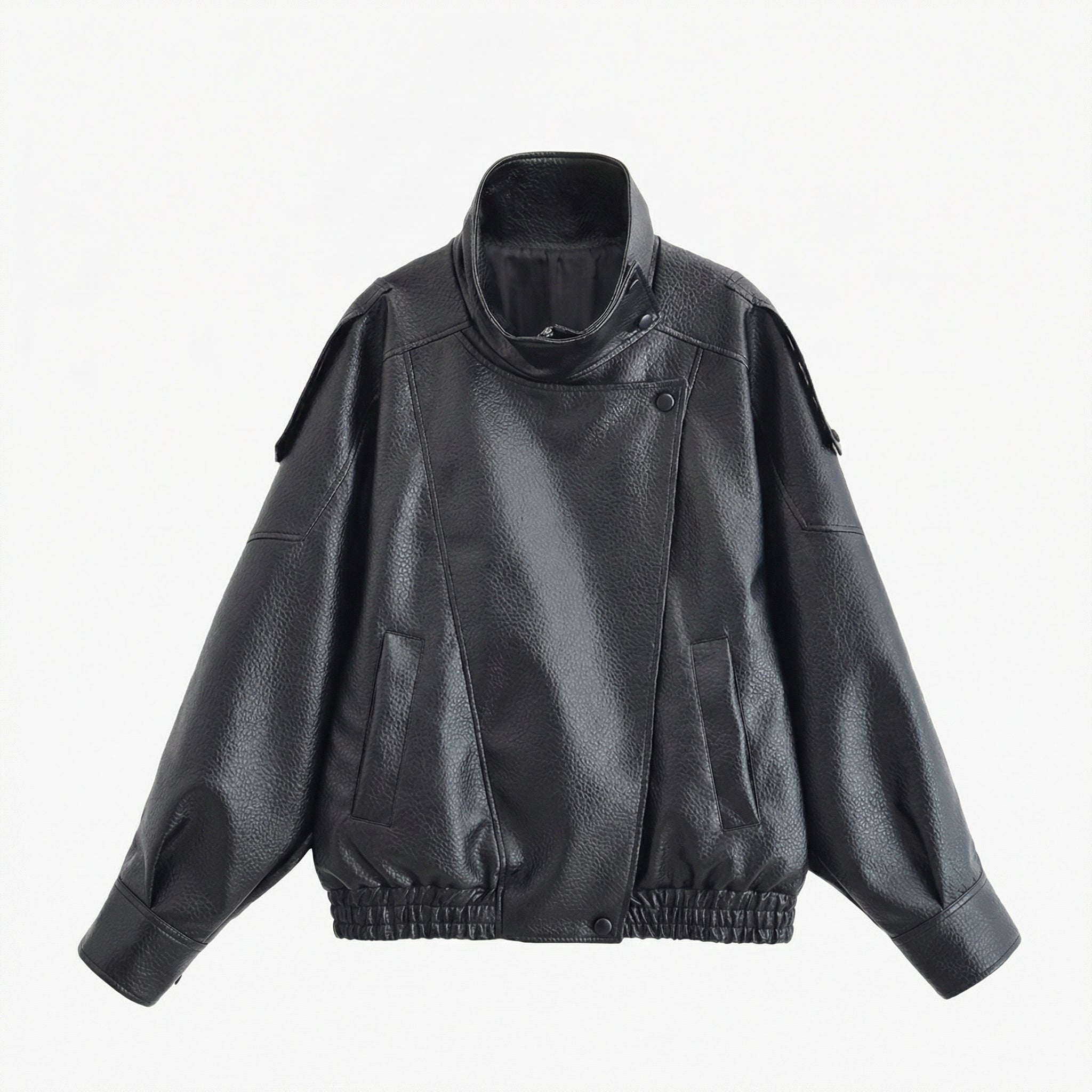 Carla asimetriskā ādas jaka