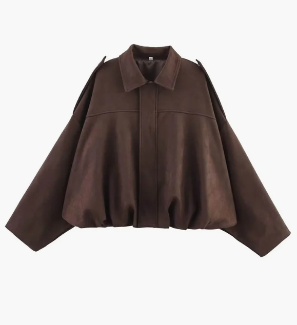 Lara zamšādas bomberjaka