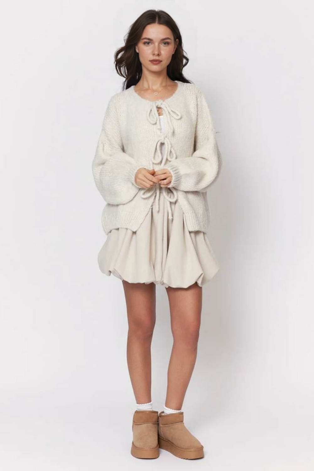 Liela izmēra kardigans ar lokiem