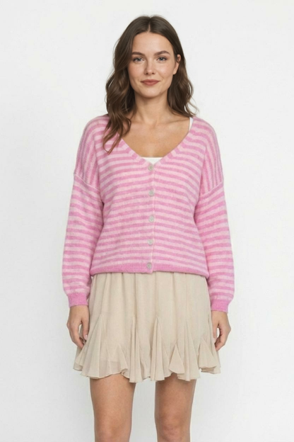 Svītrains kardigans