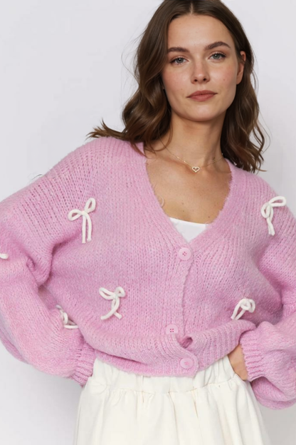 Liela izmēra mini kardigans ar bantīti