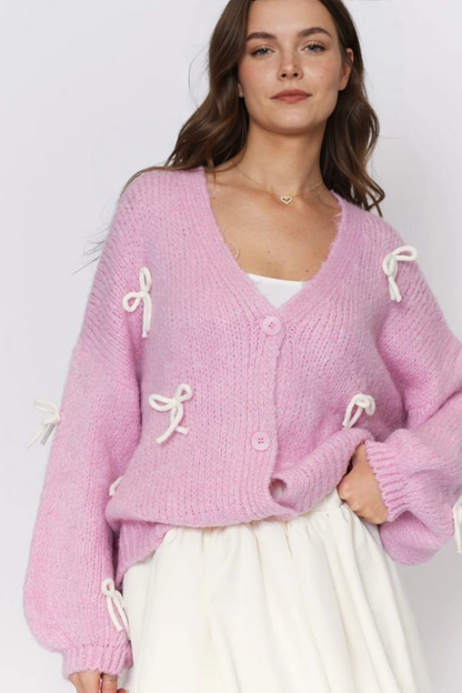 Liela izmēra mini kardigans ar bantīti