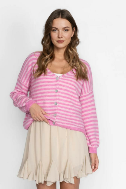 Svītrains kardigans