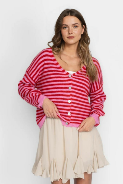 Svītrains kardigans