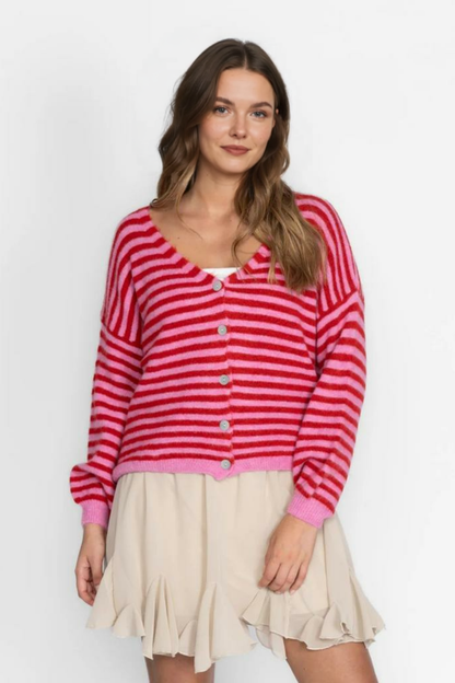 Svītrains kardigans