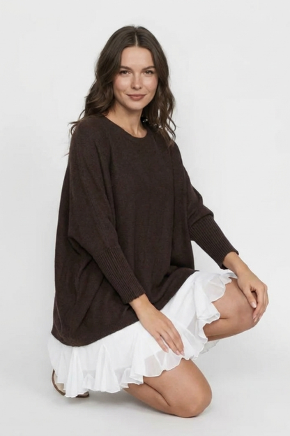 Liela izmēra, mājīgs džemperis