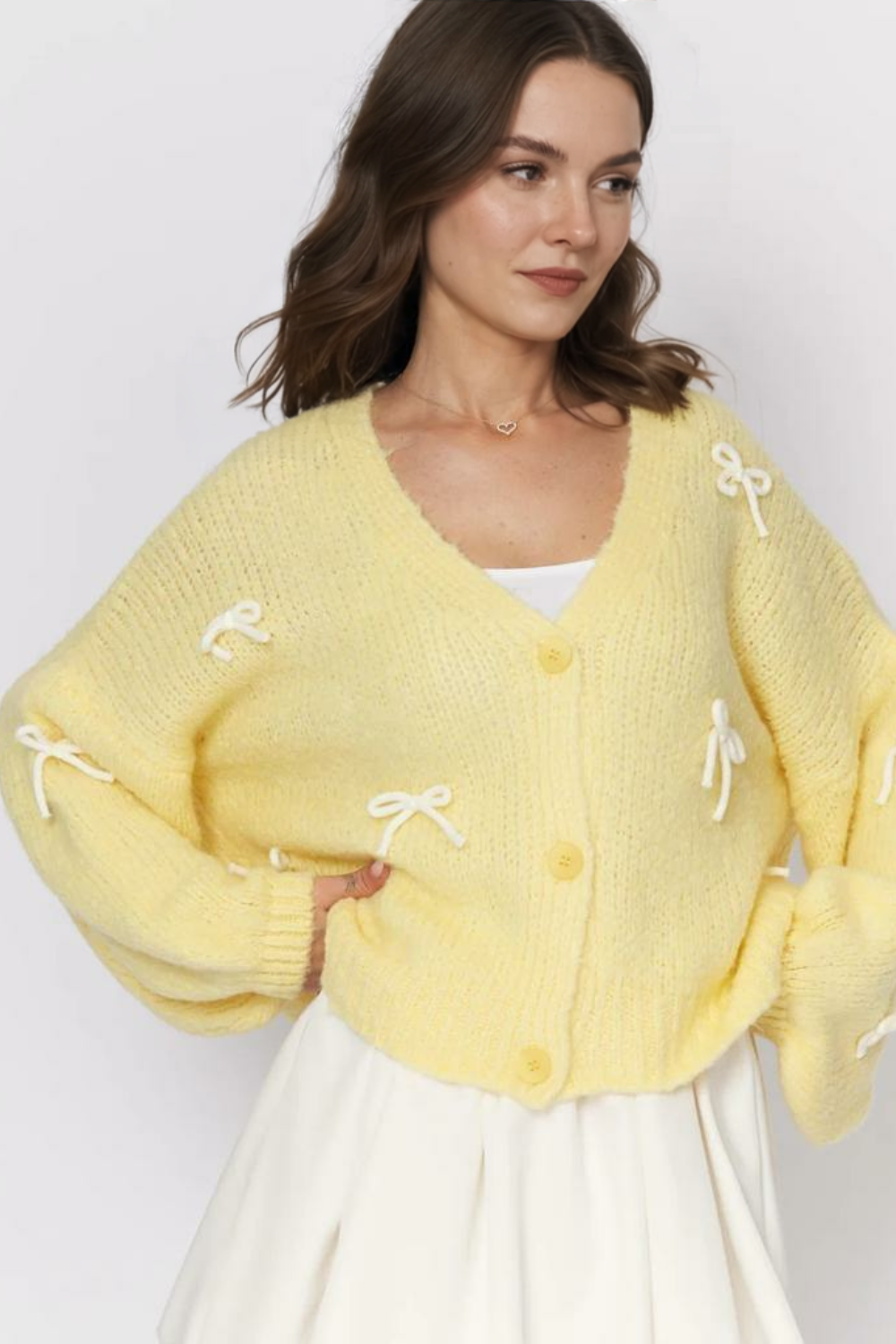 Liela izmēra mini kardigans ar bantīti