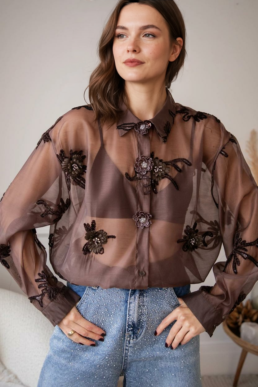 Floral Muse Choco - Blūze