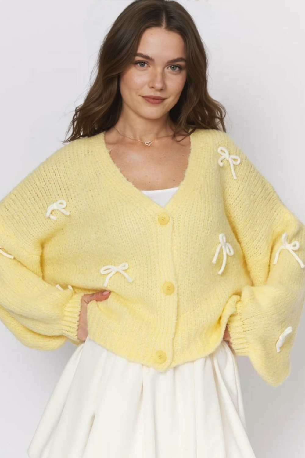 Liela izmēra mini kardigans ar bantīti