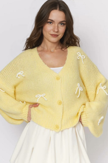 Liela izmēra mini kardigans ar bantīti