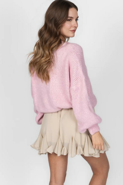 CozyGlam lielizmēra V veida kardigans ar īsām piedurknēm