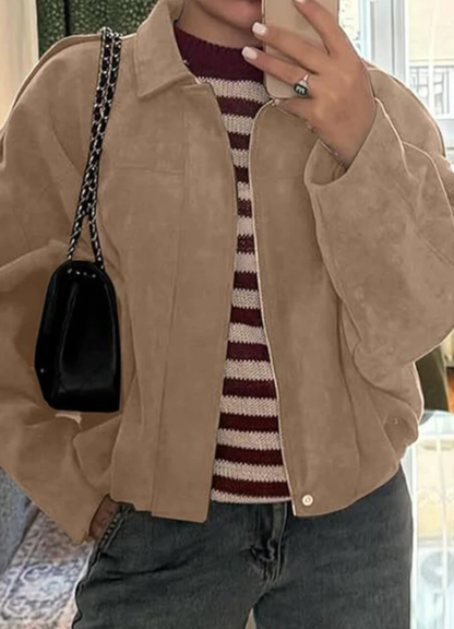 Lara zamšādas bomberjaka