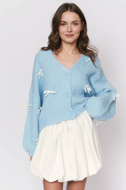 Liela izmēra mini kardigans ar bantīti