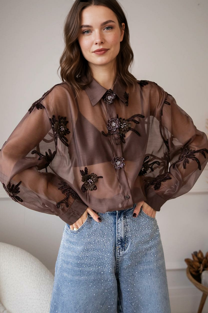 Floral Muse Choco - Blūze