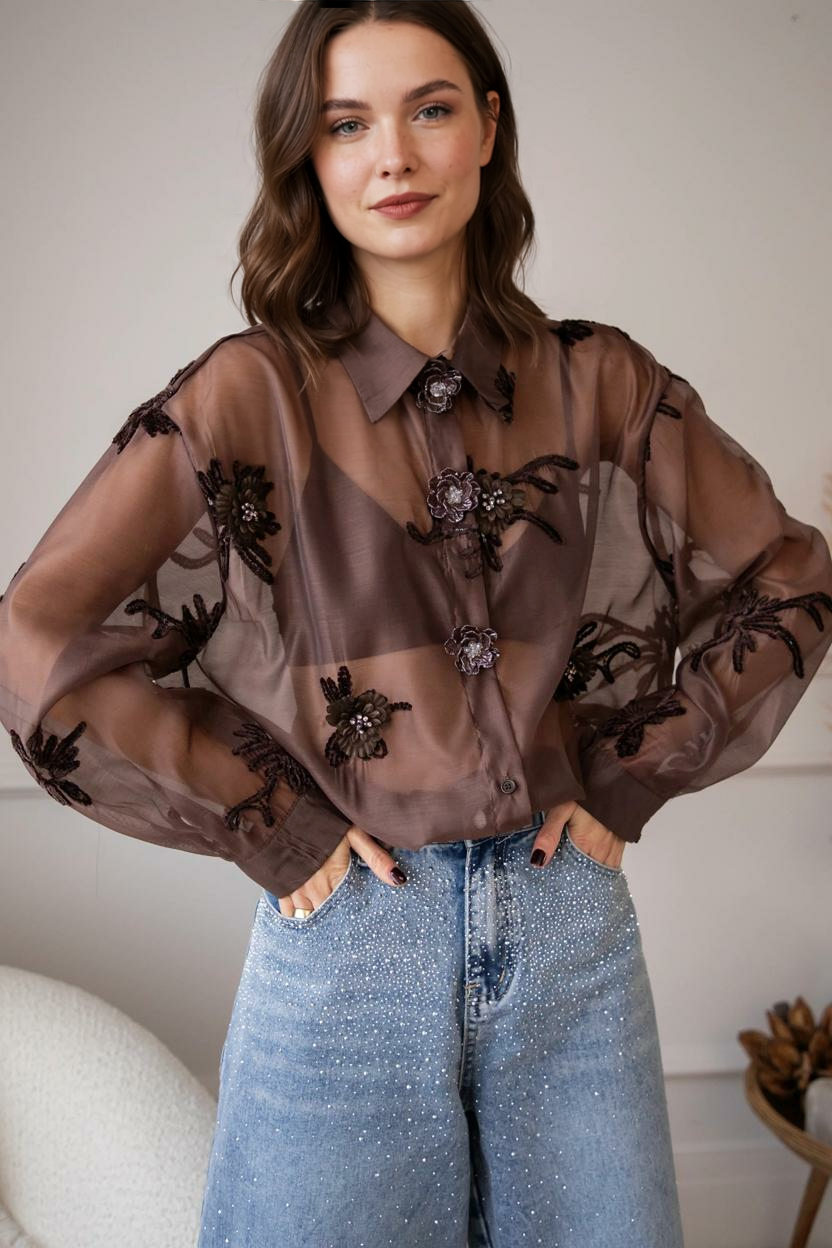 Floral Muse Choco - Blūze