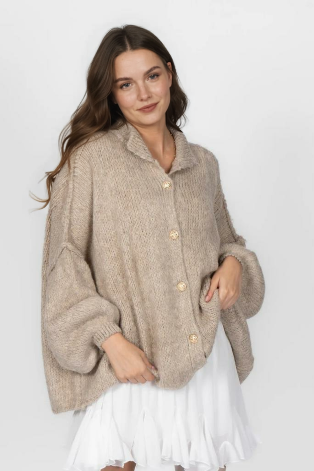 Lielgabarīta kardigans CozyGlam