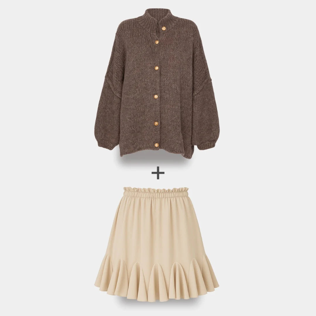 Ierobežota komplekta oversized kardigan CozyGlam & Rock Summer