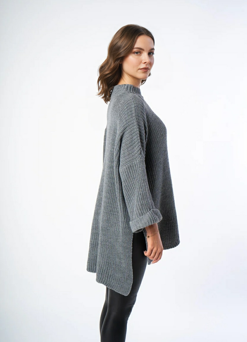 Oversize trikotāžas džemperis – Pelēks