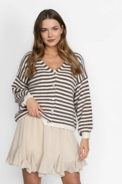 Svītrains kardigans