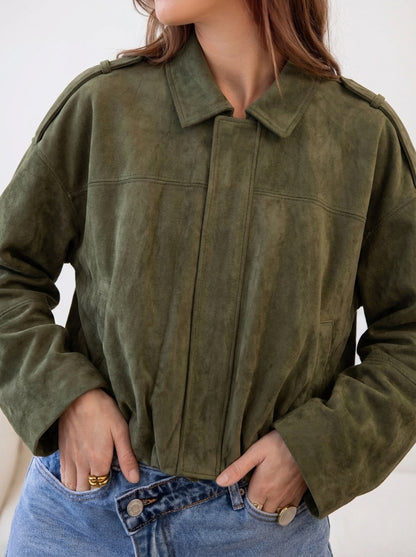 Lara zamšādas bomberjaka