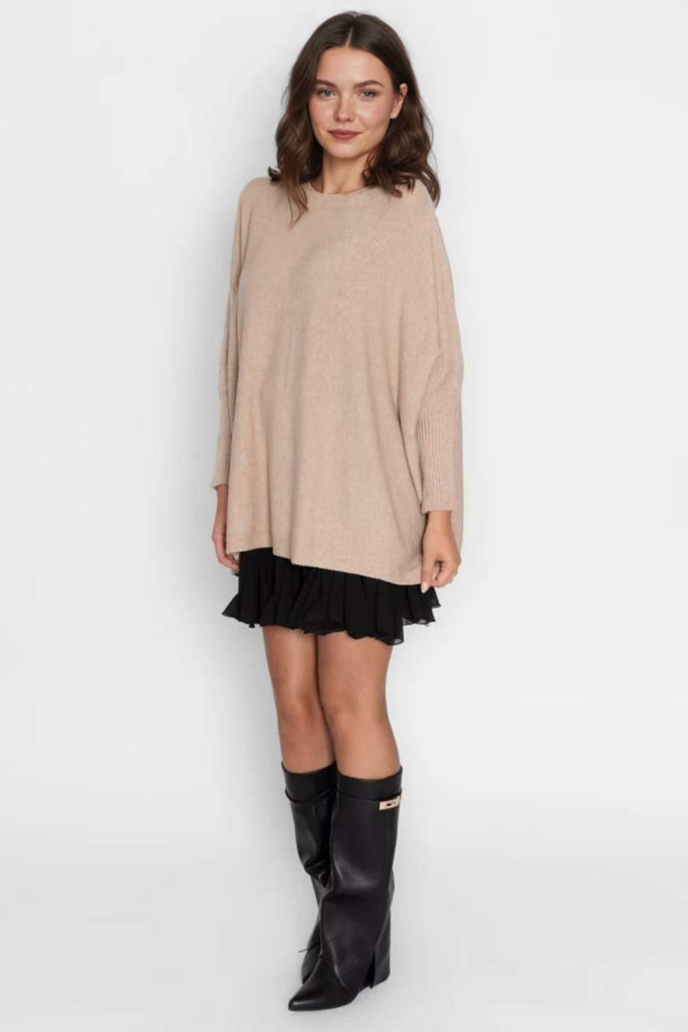 Liela izmēra, mājīgs džemperis