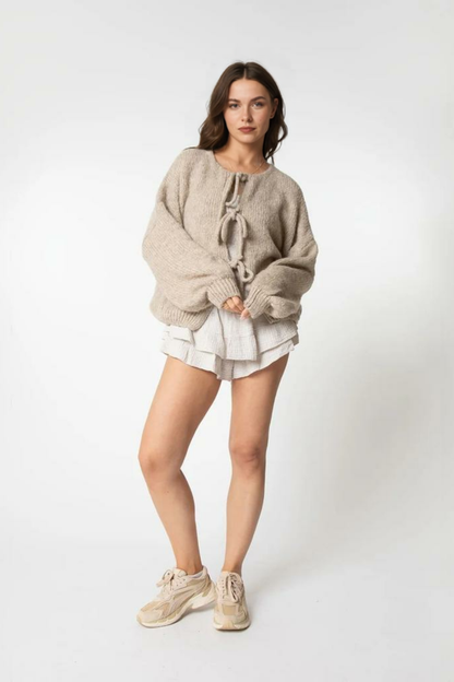 Liela izmēra kardigans ar lokiem