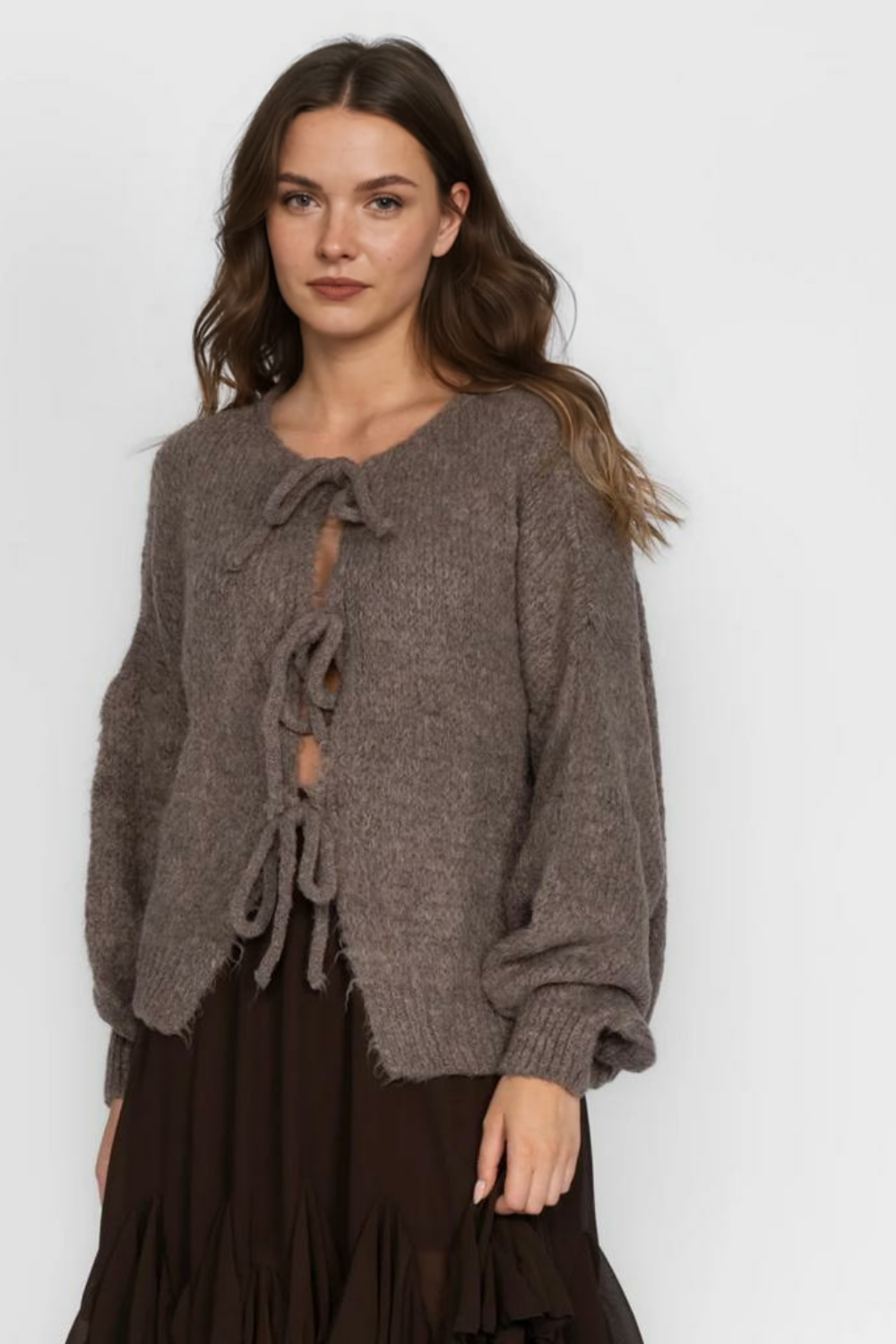 Liela izmēra kardigans ar lokiem