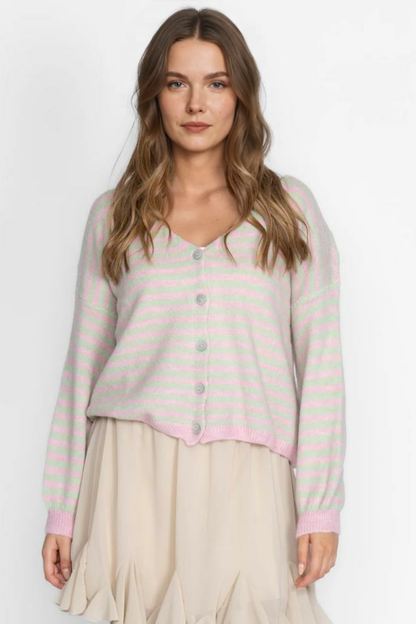 Svītrains kardigans