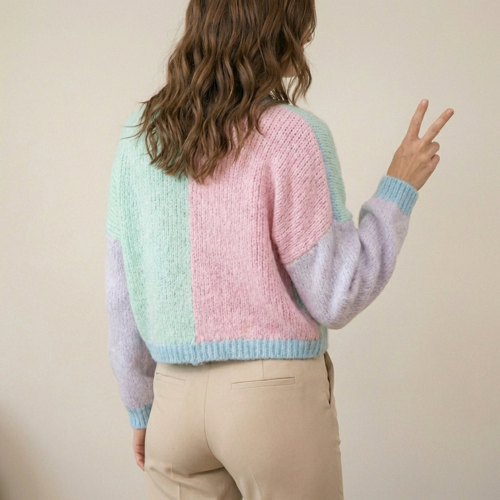 Pasteļtoņa samta lielizmēra kardigans