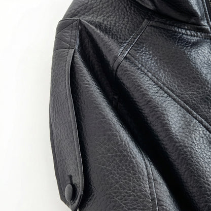 Carla asimetriskā ādas jaka