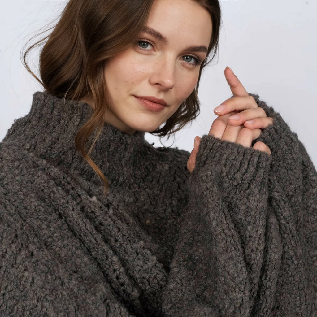 Cirtaini lielizmēra džemperi ikdienas, mājīgi