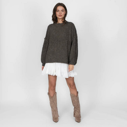 Cirtaini lielizmēra džemperi ikdienas, mājīgi