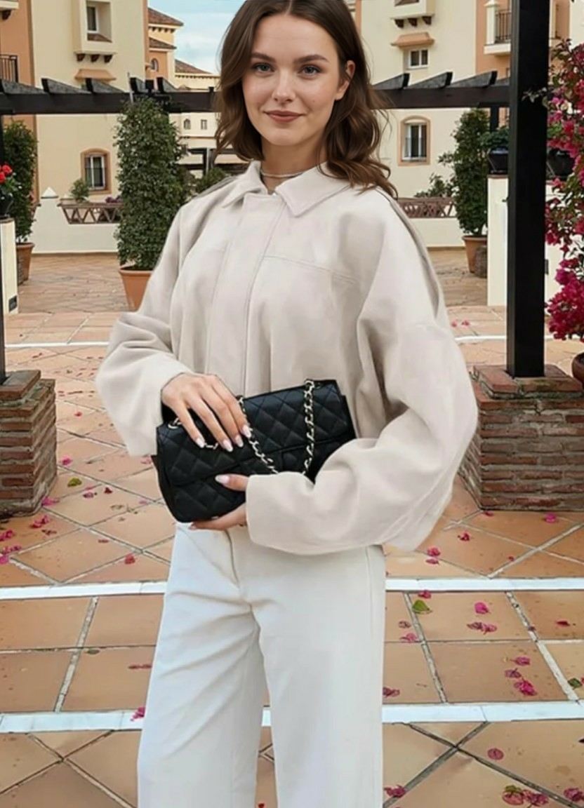 Lara zamšādas bomberjaka